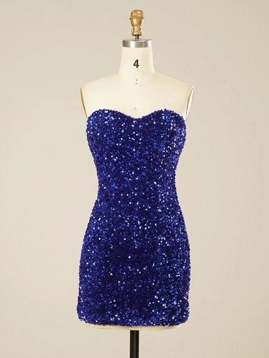 Affordable Short Sweetheart Velvet Sequin Homecoming Dress / Prom Dress UK