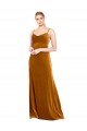 Affordable Long Velvet Cowl Neck Slip Bridesmaid Dress / Prom Dress UK