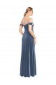 Affordable Draped Sleeves Wide Scoop Neck Off the Shoulder Velvet Bridesmaid Dress / Prom Dress UK