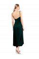 Affordable Midi Cocktail Length Cowl Neck Velvet Slip Bridesmaid Dress / Prom Dress UK