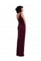 Affordable Draped Skirt Faux Wrap Velvet Maxi Bridesmaid Dress / Prom Dress UK