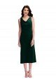 Affordable Cowl Neck Velvet Midi Cocktail Length Bridesmaid Dress / Prom Dress UK