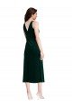 Affordable Cowl Neck Velvet Midi Cocktail Length Bridesmaid Dress / Prom Dress UK