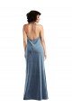 Affordable Cowl Neck Velvet Maxi Slip Prom Dress UK