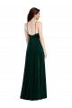 Affordable Velvet Halter Maxi Bridesmaid Dress / Prom Dress with Front Slit UK