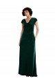 Affordable Cowl Neck Cap Sleeve Velvet Maxi Bridesmaid Dress / Prom Dress with Pockets UK