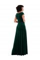 Affordable Cowl Neck Cap Sleeve Velvet Maxi Bridesmaid Dress / Prom Dress with Pockets UK