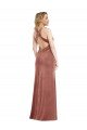 Affordable Plunging Neckline Formal Velvet Maxi Bridesmaid Dress / Prom Dress with Criss Cross Open Back UK