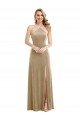 Affordable High Neck Halter Open Back Long Velvet Maxi Bridesmaid Dress / Prom Dress UK