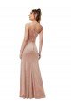 Affordable One Shoulder Formal Stretch Velvet Bridesmaid Dress / Prom Dress with Front Slit UK