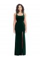 Affordable Square Neck Long Velvet Maxi Bridesmaid Dress / Prom Dress UK