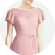 Affordable Short Sleeves Bridesmaid Dresses UK