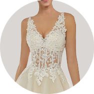 Affordable V-Neck Wedding Dresses UK